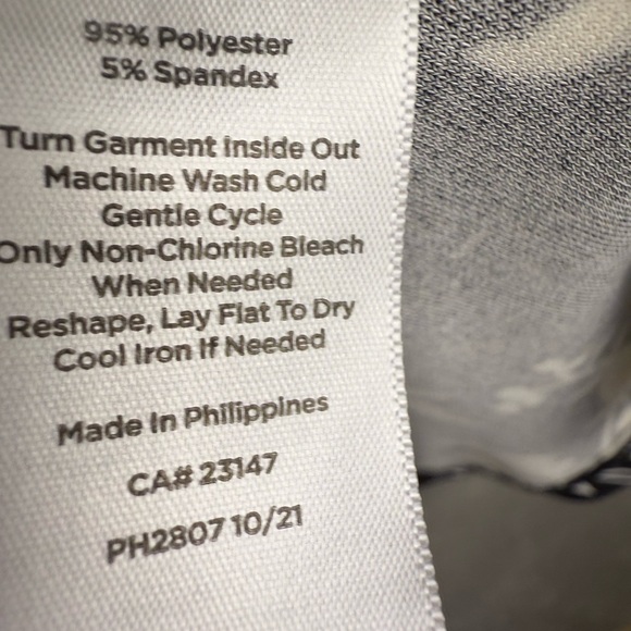 Talbots black and white sleeveless tank dress spandex blend preowned size small - Picture 5 of 9